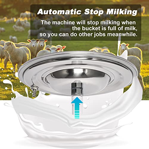 Electric Milking Machine For Goats 3L Portable Pulsation Adjustable Vacuum Pressure Pump Milker With Livestock Milking Machine #TOP3