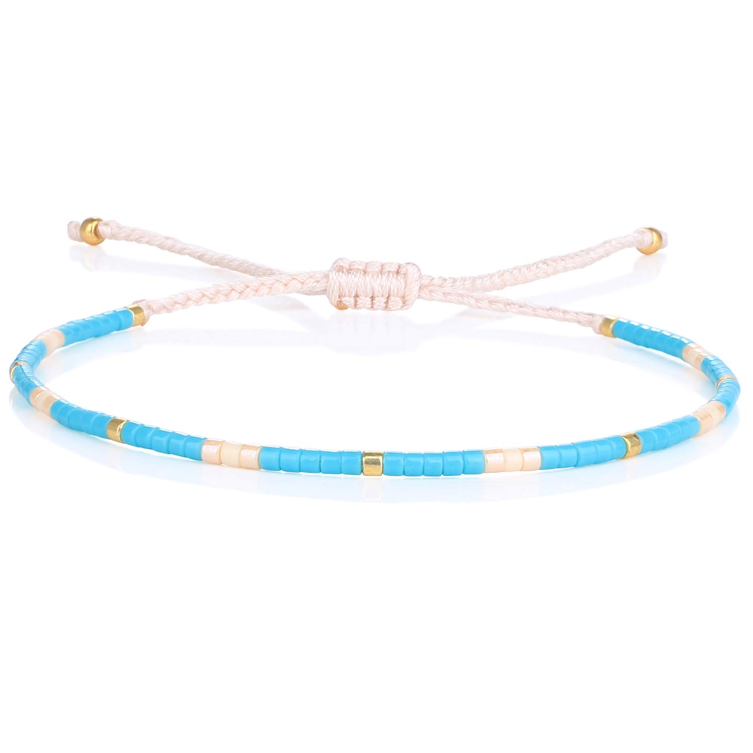 KELITCH Pulseras Amistad con Cuentas Concha Cristal Color Bohemio Pulsera Hecha A Mano Brazaletes Joyería para Mujer — view 21