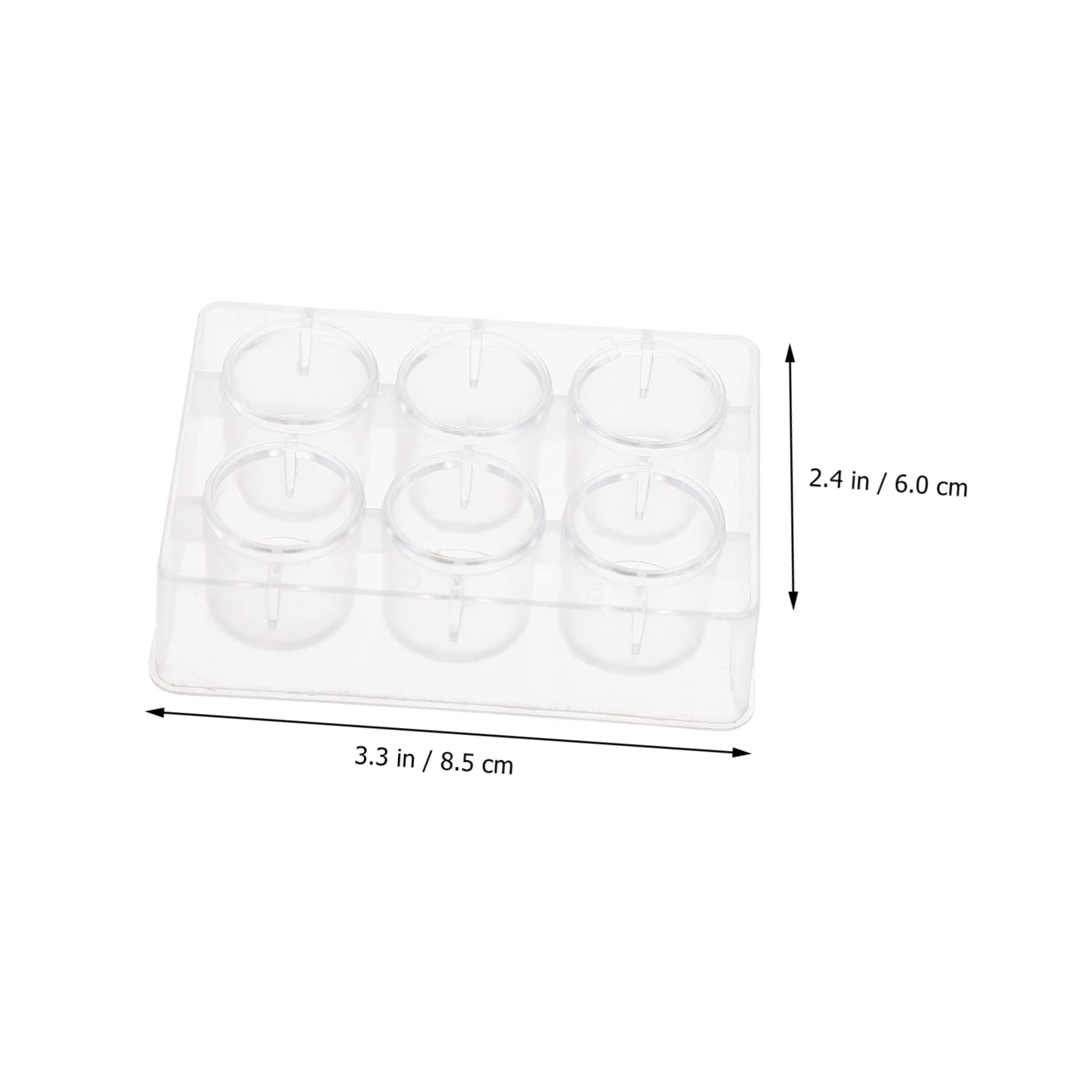 KICHOUSE 8pcs 6 Chemical Experiment Equipment Labs Spot Plates Laboratory Dish Experiment Well Plate Chemical Cell Dish Clear Culture Plate Laboratory Plate Lab Petri Holder Plastic