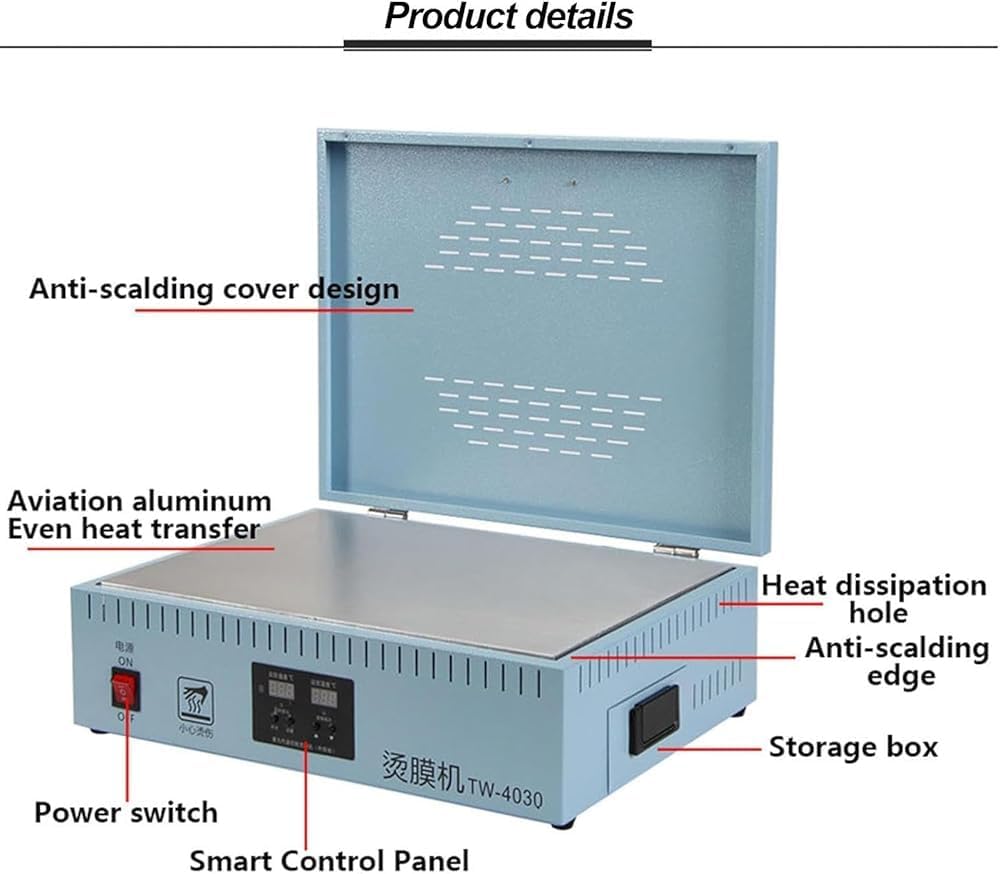 1200W Manual Cellophane Wrapping Machine – Desktop Heating Sealing Machine for Perfume, Cosmetics, Poker Boxes & PVC Film(Color:White)