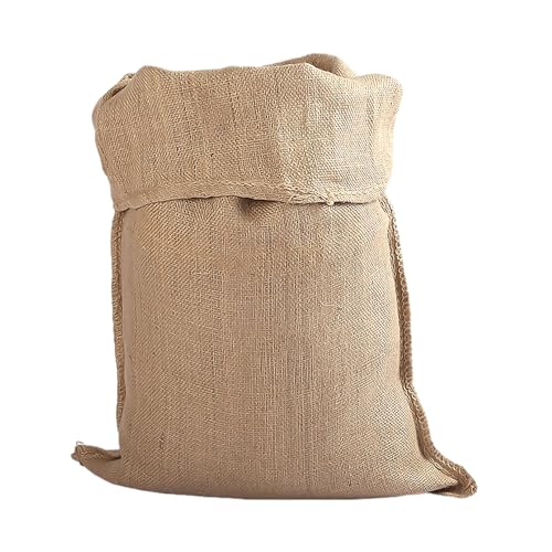 1 sacchetto per patate in tessuto grezzo, sacchetto di iuta riutilizzabile