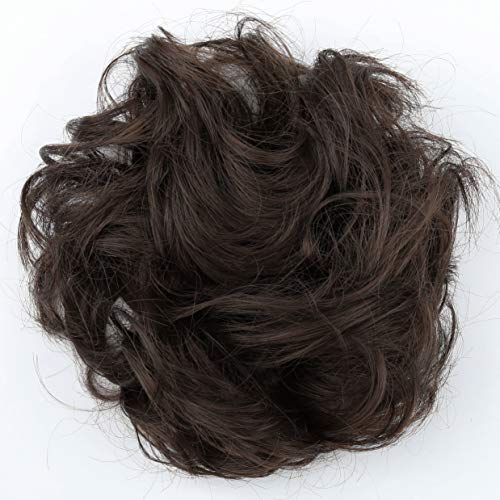 PRETTYSHOP Postizo Coletero Peinado alto, VOLUMINOSO, rizado, Moño descuidado mezcla marrón # 4/30 G15A