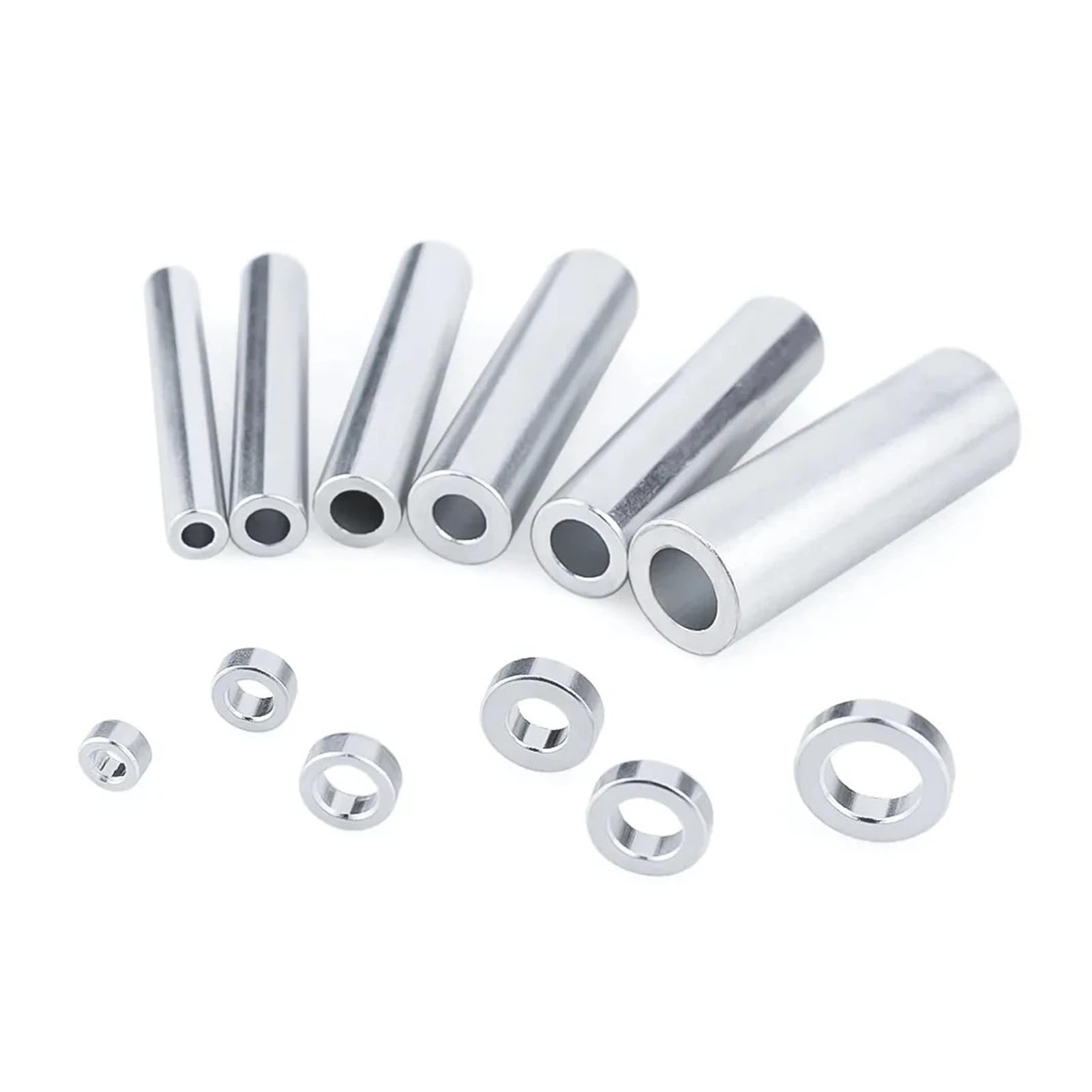 10 szt. Aluminiowe okrągłe podkładki dystansowe - M3 M4 M5 M6 M8 Podkładka płaska Tuleja Uszczelka Dystans dystansowy (długości od 3 mm do 70 mm)(M8xL40mm)