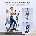 Sunny Health & Fitness Smart 2-in-1 Cross Trainer Elliptical Bike, Adjustable Resistance and Pulse Sensor for Seniors, Compact Home Gym Cardio Exercise Equipment via Bluetooth and SunnyFit App Access - Image 2