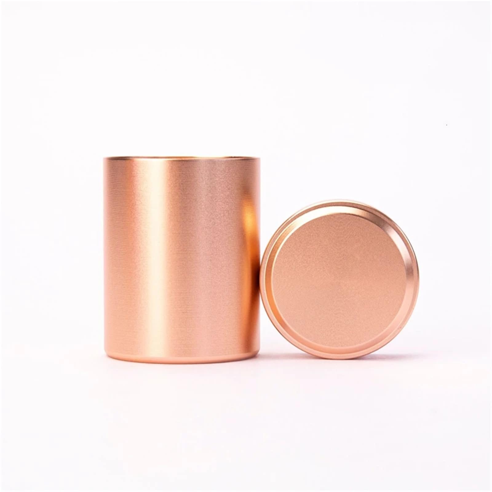 FDBTYJN Tea Caddy Airtight Smell Proof Container Stainless Steel Mini Tea Cans Herb Stash Jar Coffee Storage Box Caddies(Pink)
