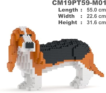 JEKCA Basset Hound 01S-M01 | Dog Plastic Building Blocks | Age 14+