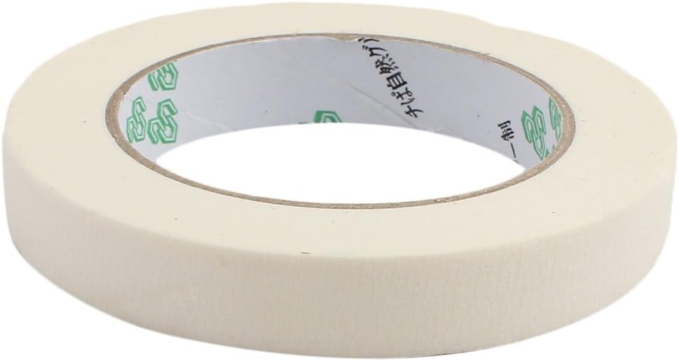 Aexit 5pcs 18mm Labels & Labeling Equipment Width Adhesive Paper Painting Writing Tape White Industrial Labeling Tape 50M Length