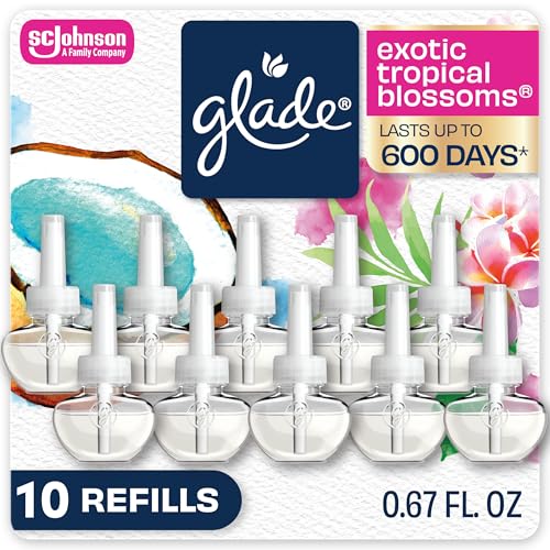 Glade PlugIns Air Freshener Refills, Exotic Tropical Blossoms, 10 Count - image 1
