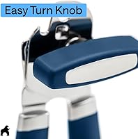 Vista 9 de GORILLA GRIP Abrelatas y abrebotellas manual de acero inoxidable de servicio pesado con borde liso, mango suave y cómodo, perilla giratoria manual