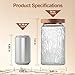 LYXFZQ 34 OZ Vintage Glass Jar with Lid, Airtight Food Storage Canisters with Bamboo for Kitchen Counter Pantry, Ideal for Coffee, Candy, Tea, Oats, Sugar, Cookies Decorative Jars-Sunflower