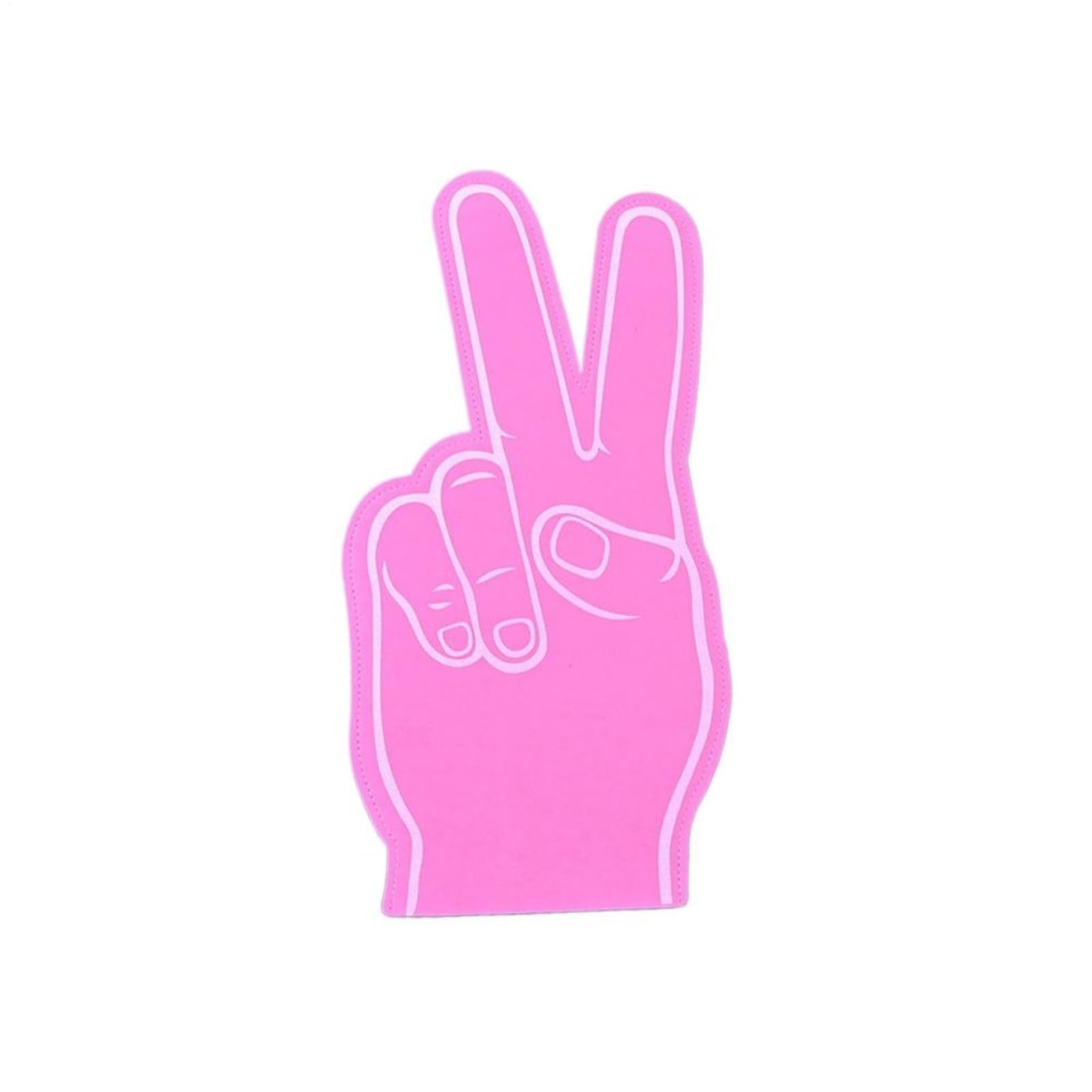2pcs Cheerleading Hand Gesture Foams Finger For Sporting Events Party Noisemaker Supply For All Occasions for Parties Celebration(Pink)