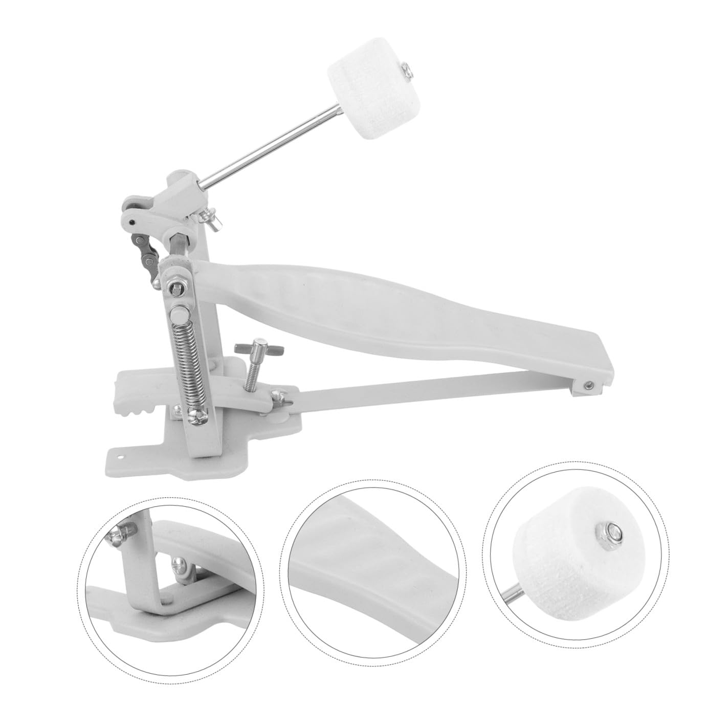 Levemolo Pedale Singolo per Grancassa in Metallo Resistente Accessorio per Batteria Professionale per Tamburo Pedale del Calcio per Kit Acustico ed Elettronico per Batteristi