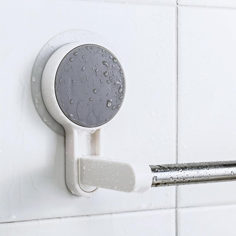 Image of Oblivion Towel Holder in Bathroom - Self-Adhesive Towel Rod for Bathroom & Kitchen - No-Drill Wall Mounted Holder with Strong Adhesive, Space-Saving Organizer for Towels, Clothes & Accessories