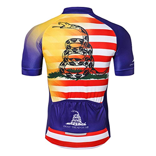 Camiseta ciclismo manga corta rayas y maillot reflectante EE. UU. 2