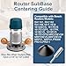 RA1151 Router Subbase Centering Pin and Cone Guide for BOSCH Router RA1161,RA1162, RA1166,1617,1618 1613AEVS, 1617EVS ;1/4 or 1/2 Collet