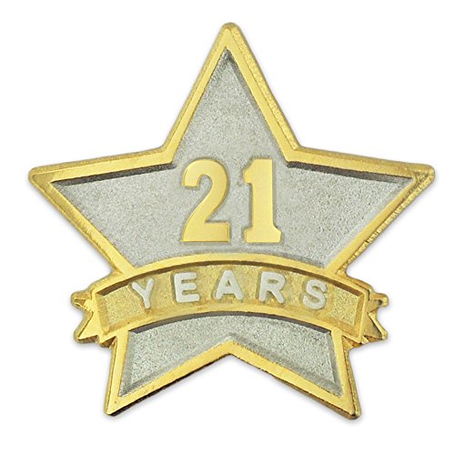 Year Service Award Lapel Pin - Gold & Silver Plated
