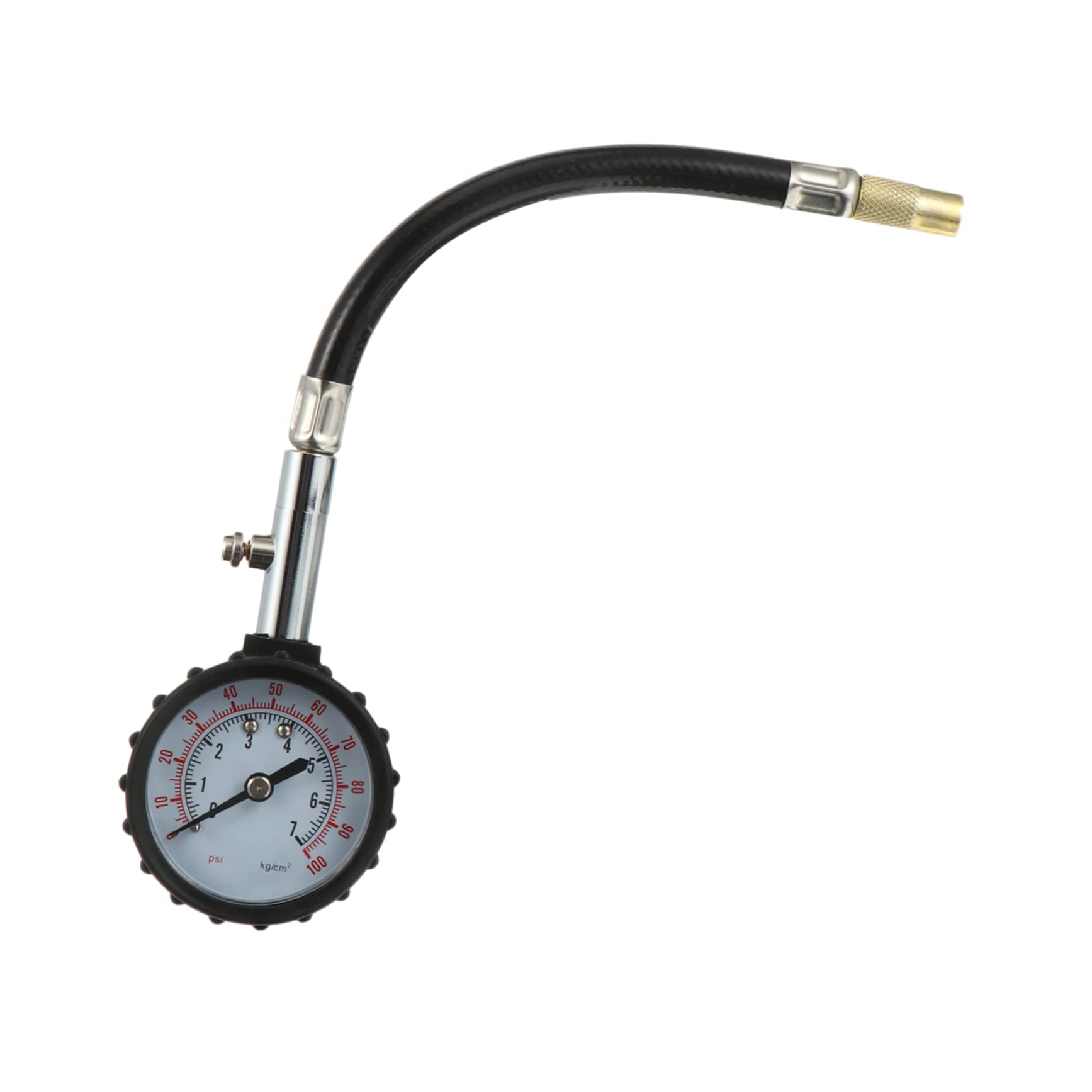 Cabilock Car Tire Pressure with Flexible Hose High Precision Inflator Gauge for Auto and Motorcycle Easy to Read Durable Lightweight All Weather Use