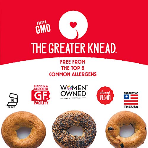 Greater Knead Gluten Free Bagel Chips - Everything, Vegan, non-GMO, Free of Wheat, Nuts, Soy, Peanuts, Tree Nuts (2 Bags)