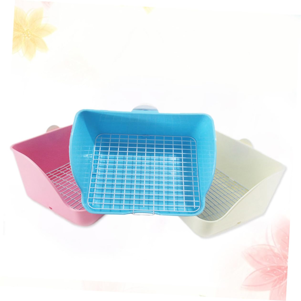 Mipcase Pet Toilet Trainer Large Rabbit Potty Wall Design Ultra Tear-Resistant for Indoor Dog Rabbit Guinea Pig Random