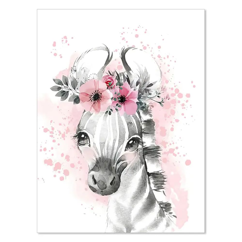 3 Quadri Personalizzati Nome Nascita Stampe Animali Cameretta Bimbo Rosa 30x 40 cm Quadro Cameretta Bambina Decorativi da Parete Bambini Poster Camera Ragazza Ragazzo Regalo Tela senza Cornice