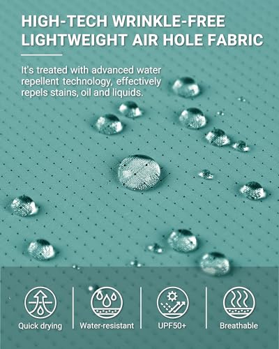 Outdoor Ventures Men's Lightweight Short Sleeve Fishing Shirt UPF 50 Button Down Quick Dry Cooling Hiking Travel Safari Shirt4