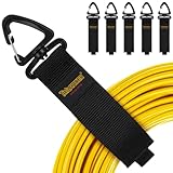 Extension Cord Organizer and Hanger (6-Pack), Trilancer Hook-and-Loop Storage Straps with Triangular Buckle to Hang on Walls for Cables, Wires, Rope, Hoses, Organization for Home, Garage or Workshop