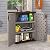 Suncast 2 Pack 9 Cu. Ft. Base Storage Cabinet, Resin Garage Organizer, Platinum Metallic/Slate