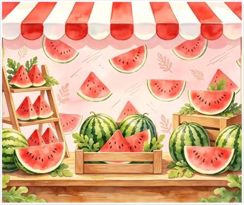 Toile de fond photo fruits d'été pour anniversaire enfant et premier anniversaire