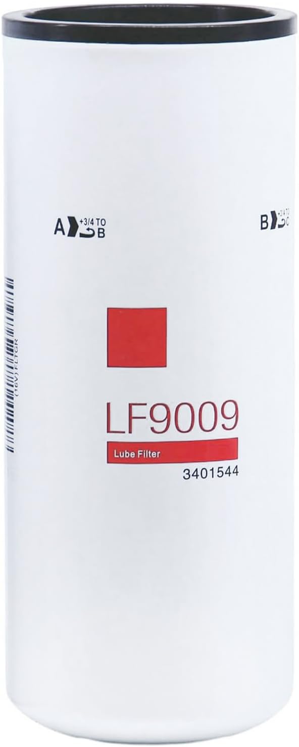 LF9009 Oil Lube Filter Fuel Water Separator Filter Compatible with Cummins ISC 8.3L ISL/QSL 9.0L ISM N14 M11 Diesel Engine Replaces 3401544, P553000, 51748XD, BD7309, XLF75000, 1 Pack