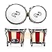 Pyle Hand Crafted Bongo Drums - Pair of Wooden Bongo Drums, 6.5 & 7.5 Inch - PBND10