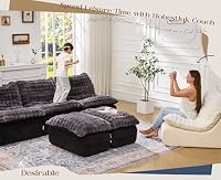 Hobestluk Small Couch Sofa Chaise Lounge Chair Recliner Chair with Footrest — image 6