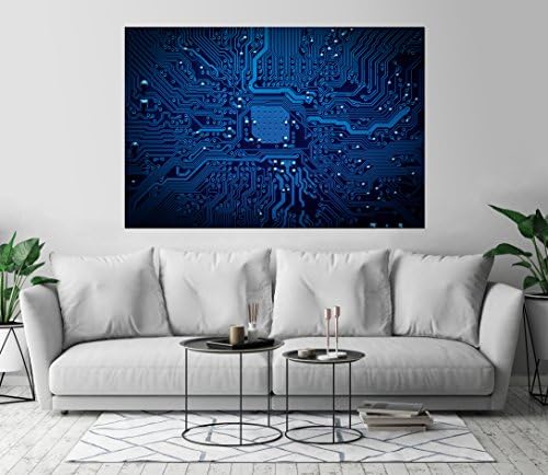 Computer Technology Circuit Board Closeup Art Print Wall Decor Image - Unframed Poster 40 x 60-2XL
