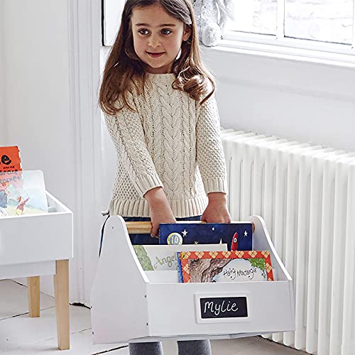 Mkmkl Portable Kids Bookshelf Picture Book Shelf, Removable Table Storage Cubby, White Wooden Table Top Shelf, 15.7X11.8X11.8 In #TOP3