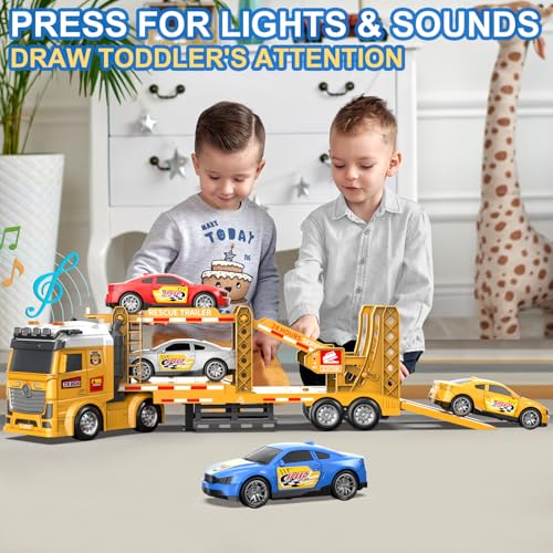 Carrier Truck Race Car Toys - image 3