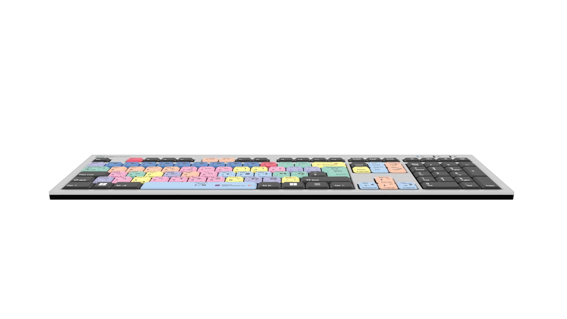 LogicKeyboard AJPU - Teclado QWERTY Inglés, Multicolor