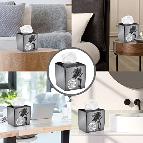 Resin Tissue Box Cover for Modern Home Decor - Minimalist Square Tissue Box Holder for Guest Room, Bedroom, Bathroom, Tabletop & Office - Durable and Aesthetic Tissue Holder, Erica by Zahari Home - Image 5