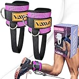 VAIIO Ankle Straps for Cable Machines,Adjustable Comfort fit Neoprene, Reinforce Double D-Ring - Premium Ankle Cuffs to Improve Abdominal Muscles, Lift The Butts, Tone The Legs for Men & Women