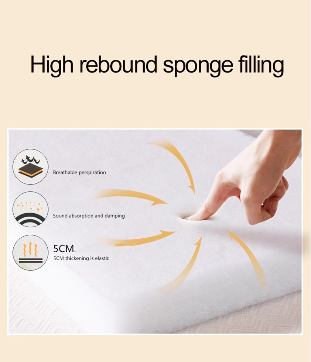 Surmatelas Gris En Mousse À Mémoire de Forme de 6 Cm Pour Lit de Massage, Surmatelas Haute Densité Avec Trou Pour Le Visage Et Sangles Élastiques, Confort Et Soutien Pour Salon de Beauté./Gre
