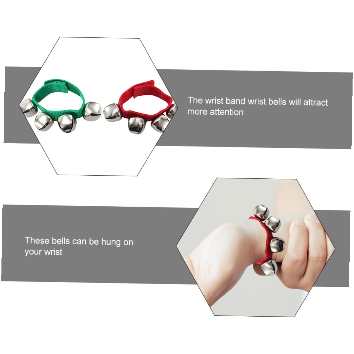 Braccialetti Campanelli da Polso 20 Pezzi per Giochi Musicali | Metallo e Tessuto, Adatti ai Ragazzo Ragazza, da Appendere al Polso, per Feste e Natale Colore Casuale