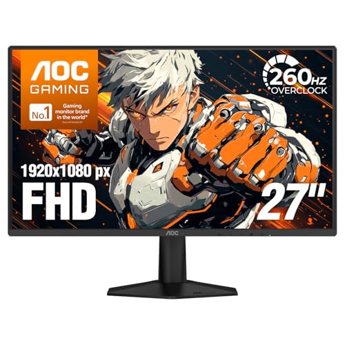 AOC 27G51Z 27 inch Gaming Monitor FHD 1920x1080, 240Hz Native with 260Hz Overclock 0.5ms MPRT, IPS...