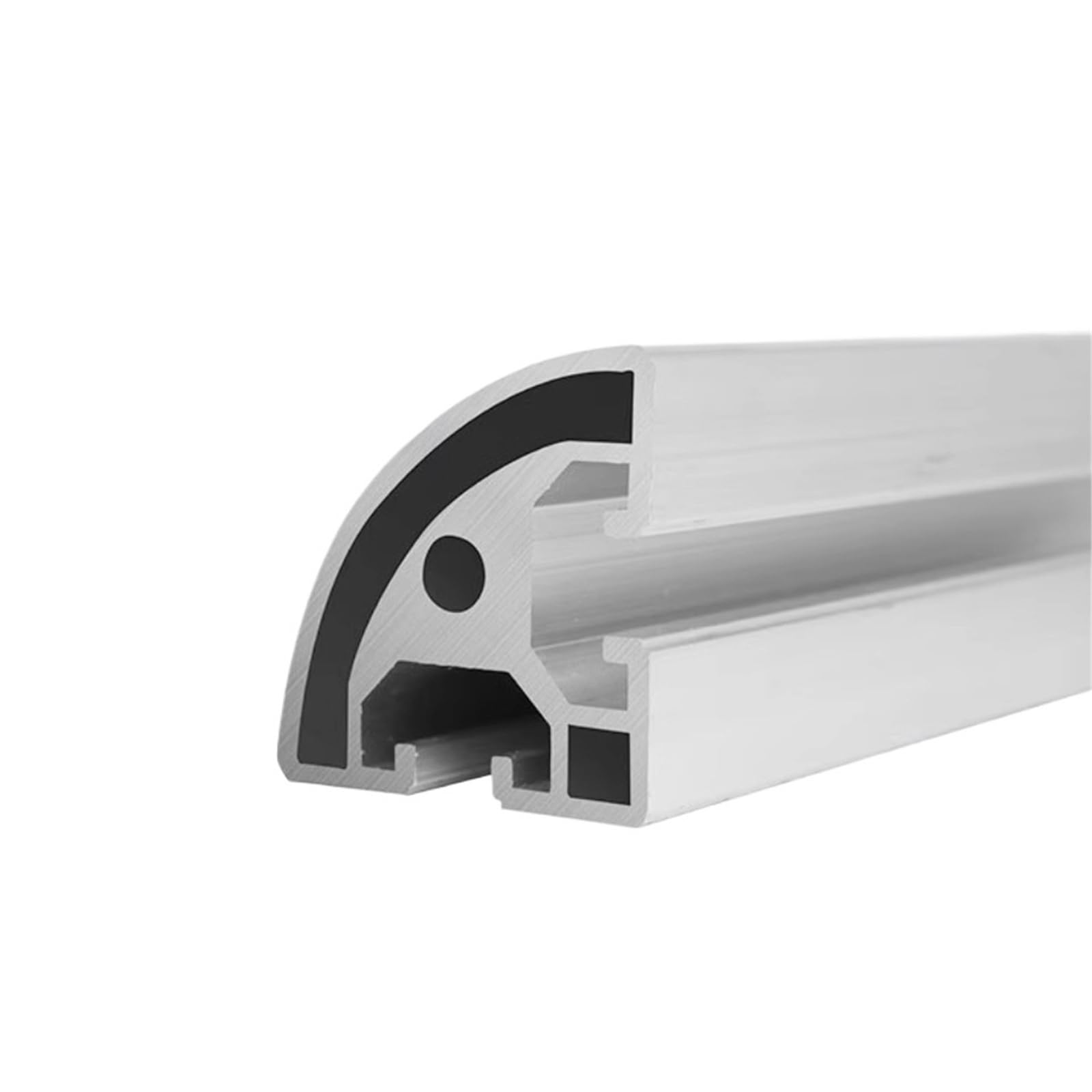 Perfil de extrusión de aluminio plateado 4040R, estándar europeo, ranura de 8,2 mm, riel de arco de 40 x 40 mm, for estanterías industriales, marcos de bricolaje Marco(650mm)