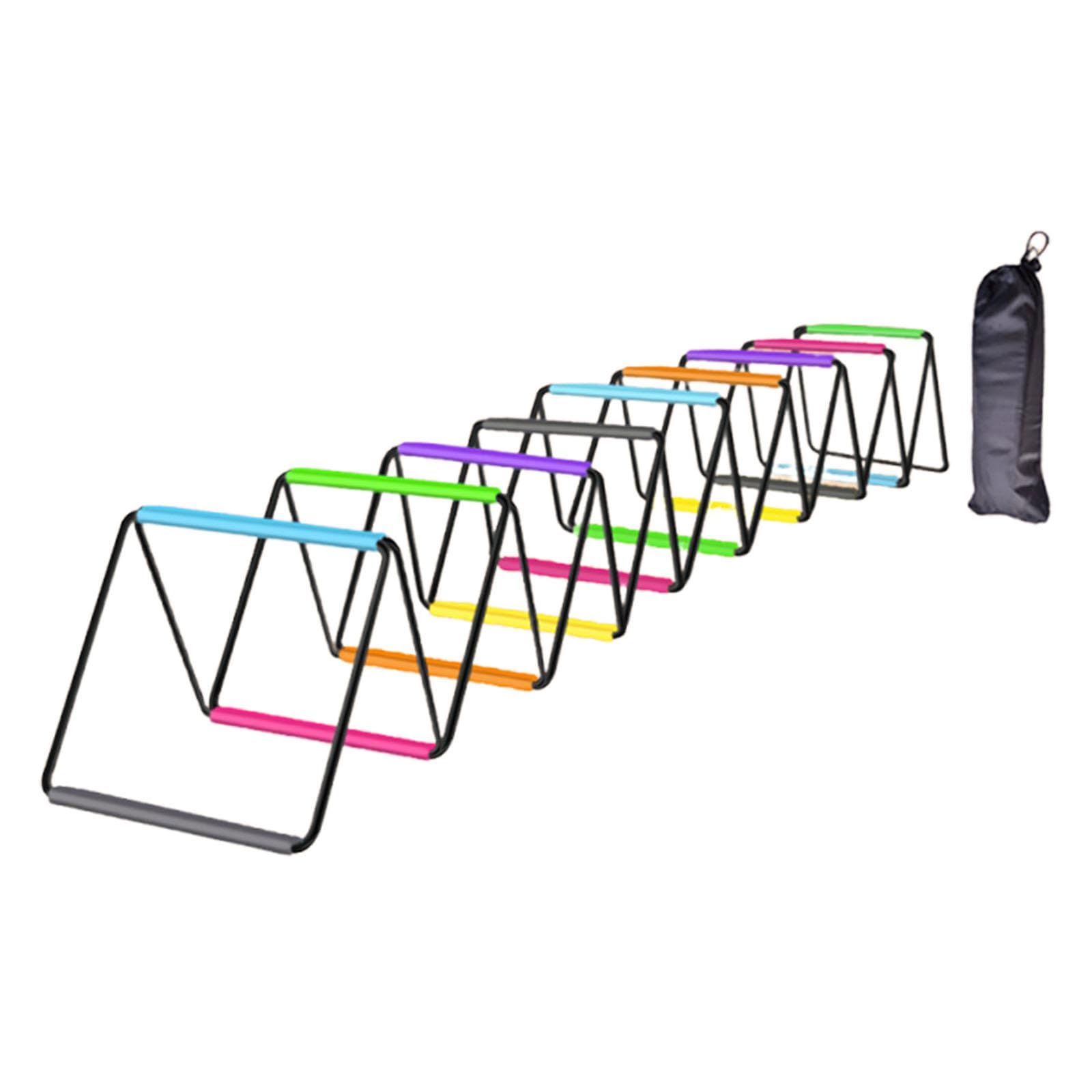 Oshhni Escalera de Agilidad con obstáculos para Saltar, Plegable para niños y Adultos, de Entrenamiento de Agilidad para fútbol y Ejercicio de pies.