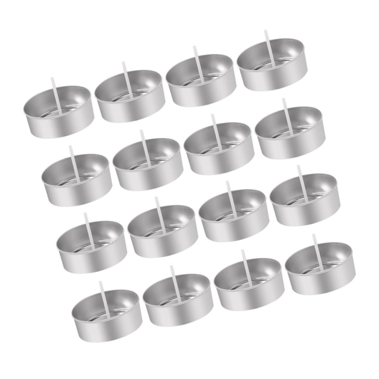 Veemoon Forniture Per Fabbricazione Di Candele Tazze Per Lumini Da Tè in Alluminio Kit Stoppini Per Candele Portalumini Metallici