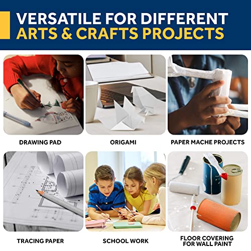 White Kraft Arts and Crafts Paper Roll 18 inches by 175 Feet (2100