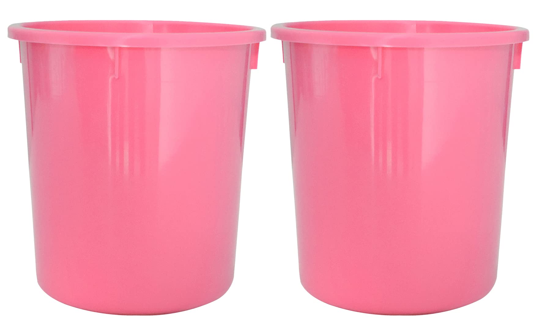 Kuber Industries Plastic Open Dustbin, Trash Bin, Garbage Bin, Waste Bin, 5Ltr.- Pack of 2 (Pink)-47KM01048-image-9