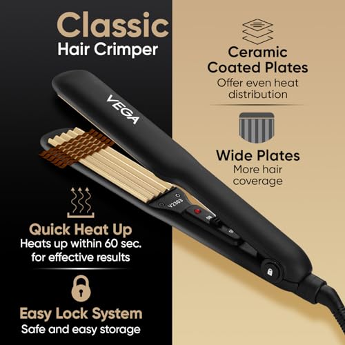 VEGA Classic Hair Crimper Black - Image 4