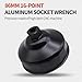 OXCANO 86.4mm 16 Flutes Oil Filter Wrench Compatible with BMW with 86mm Cartridge Style Filter Housing Caps, Oil Filter Housing Cap Removal Tool To Change Oil, Oil Filter Socket Wrench Kit