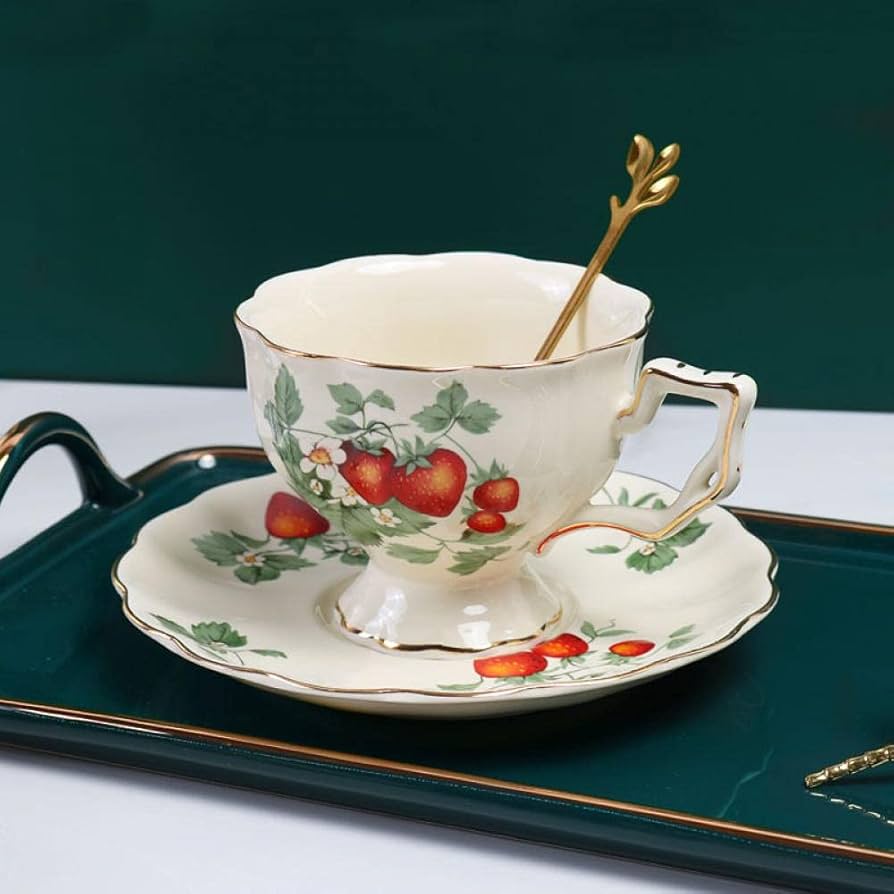 食器 sold Amazon.com | Sizikato Beige Porcelain Cup and Saucer Set, 8