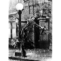 Holy Mackerel Singin' in the Rain retro black and white photographic card featuring a vintage image of Gene Kelly with lamppost - 12.6 x 17.7cm and blank inside