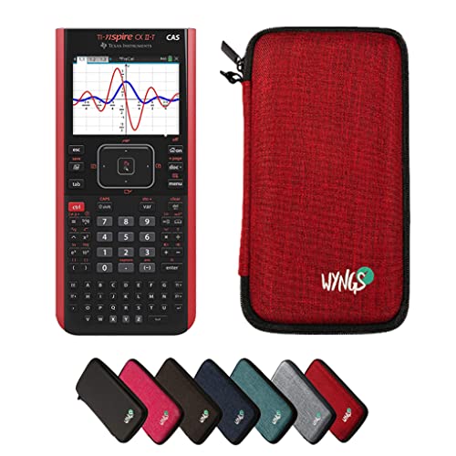 TI-Nspire CX II-T Cas avec Housse de Protection WYNGS Incluse Rouge - Calculatrice Graphique - Pack de Base